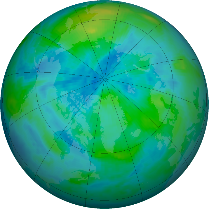 Arctic ozone map for 14 September 1997
